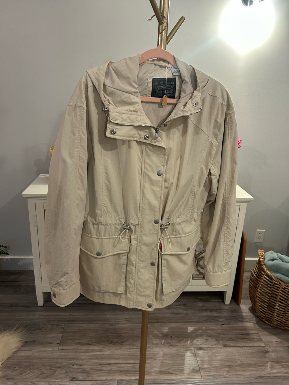 Levi's Light Beige Hooded Utility Jacket
